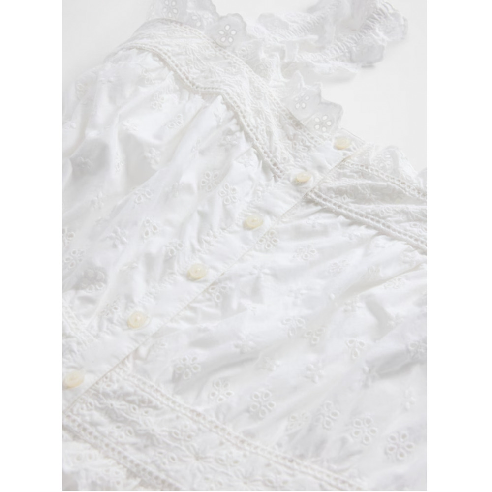 NWT Gap × DÔEN White Eyelet Midi Dress - Medium - Picture 8 of 8